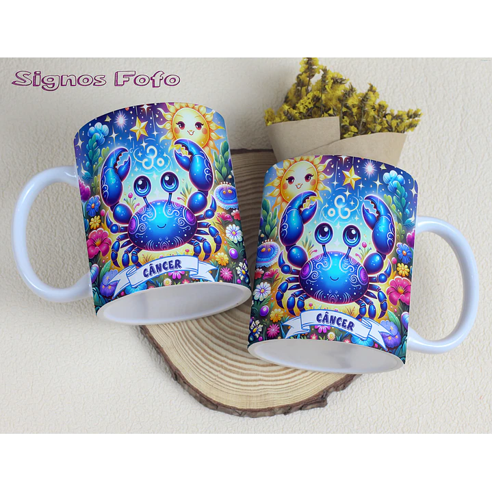 12 Artes para Caneca Signos Fofos Arquivo em Jpg 5