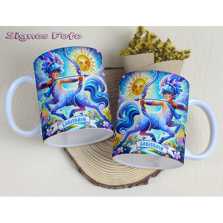 12 Artes para Caneca Signos Fofos Arquivo em Jpg 6