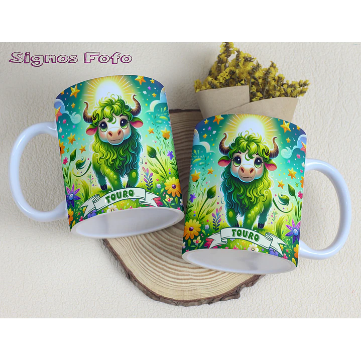 12 Artes para Caneca Signos Fofos Arquivo em Jpg 7