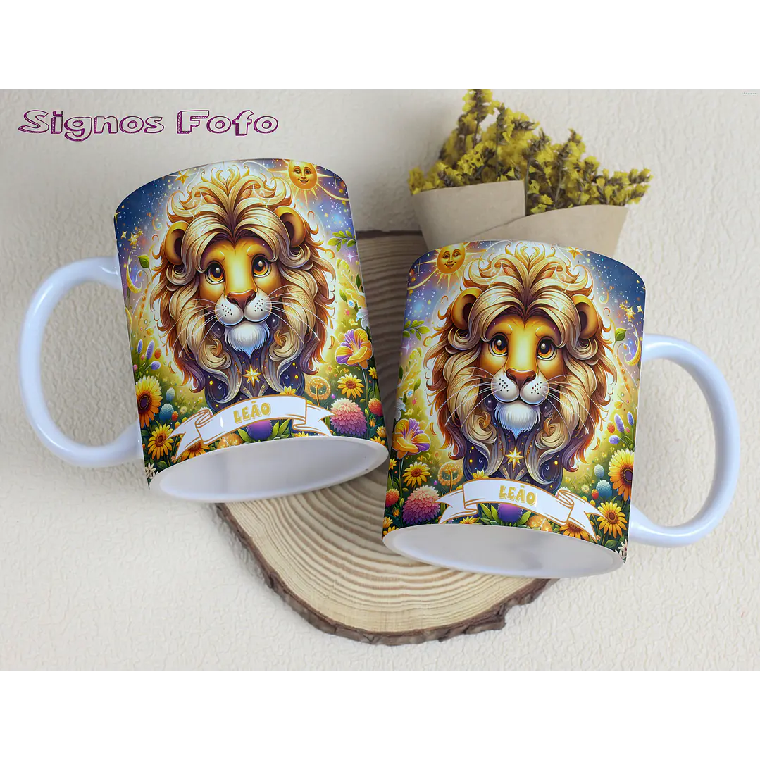 12 Artes para Caneca Signos Fofos Arquivo em Jpg 8