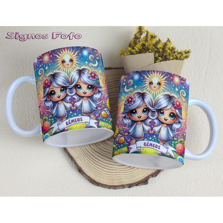 12 Artes para Caneca Signos Fofos Arquivo em Jpg 10