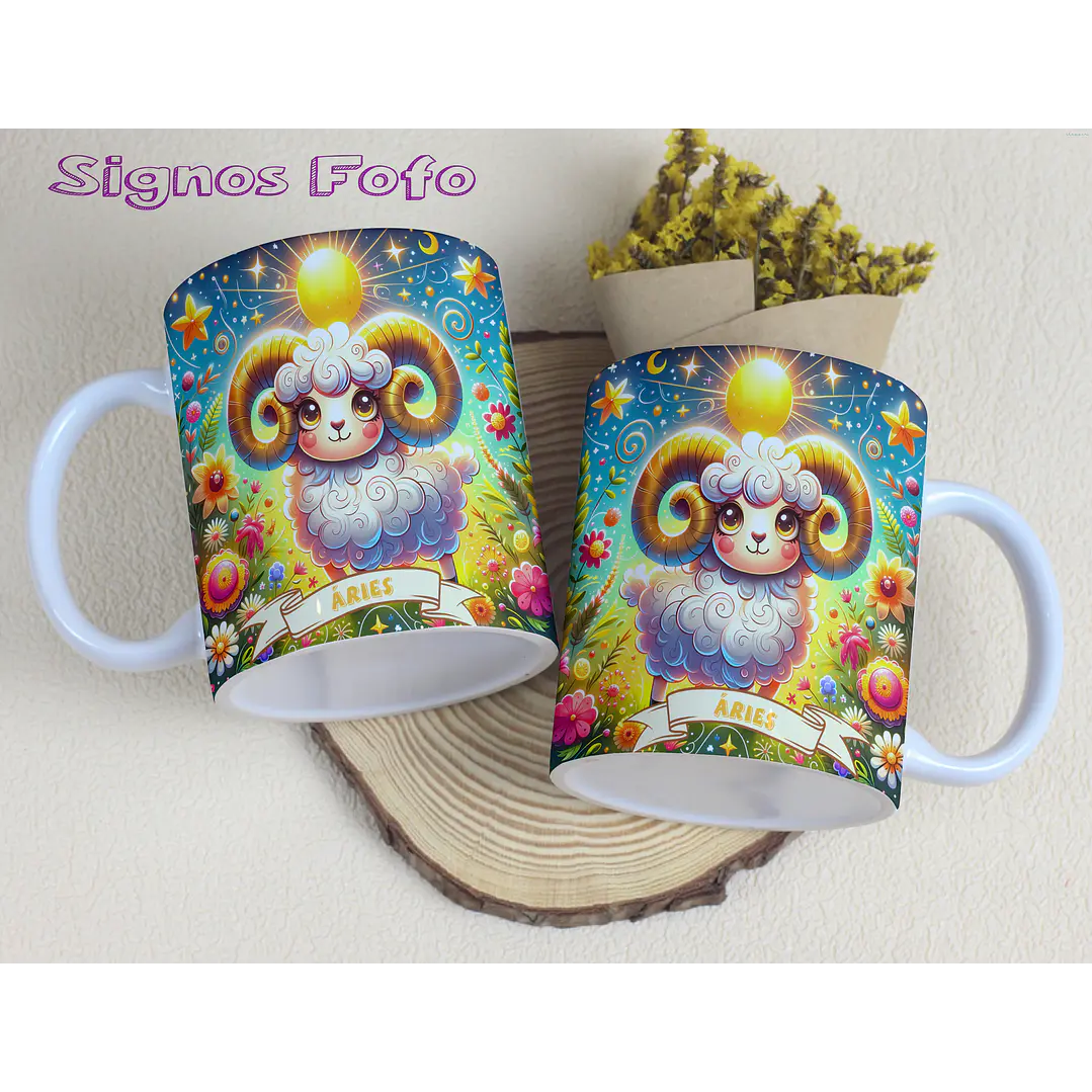 12 Artes para Caneca Signos Fofos Arquivo em Jpg 11