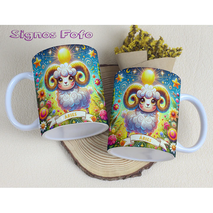 12 Artes para Caneca Signos Fofos Arquivo em Jpg 11
