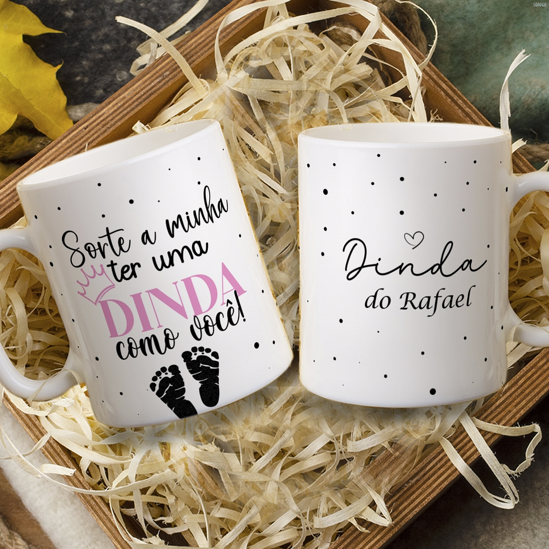 13 Artes para Caneca Convite Dindos Arquivo em Jpg 7