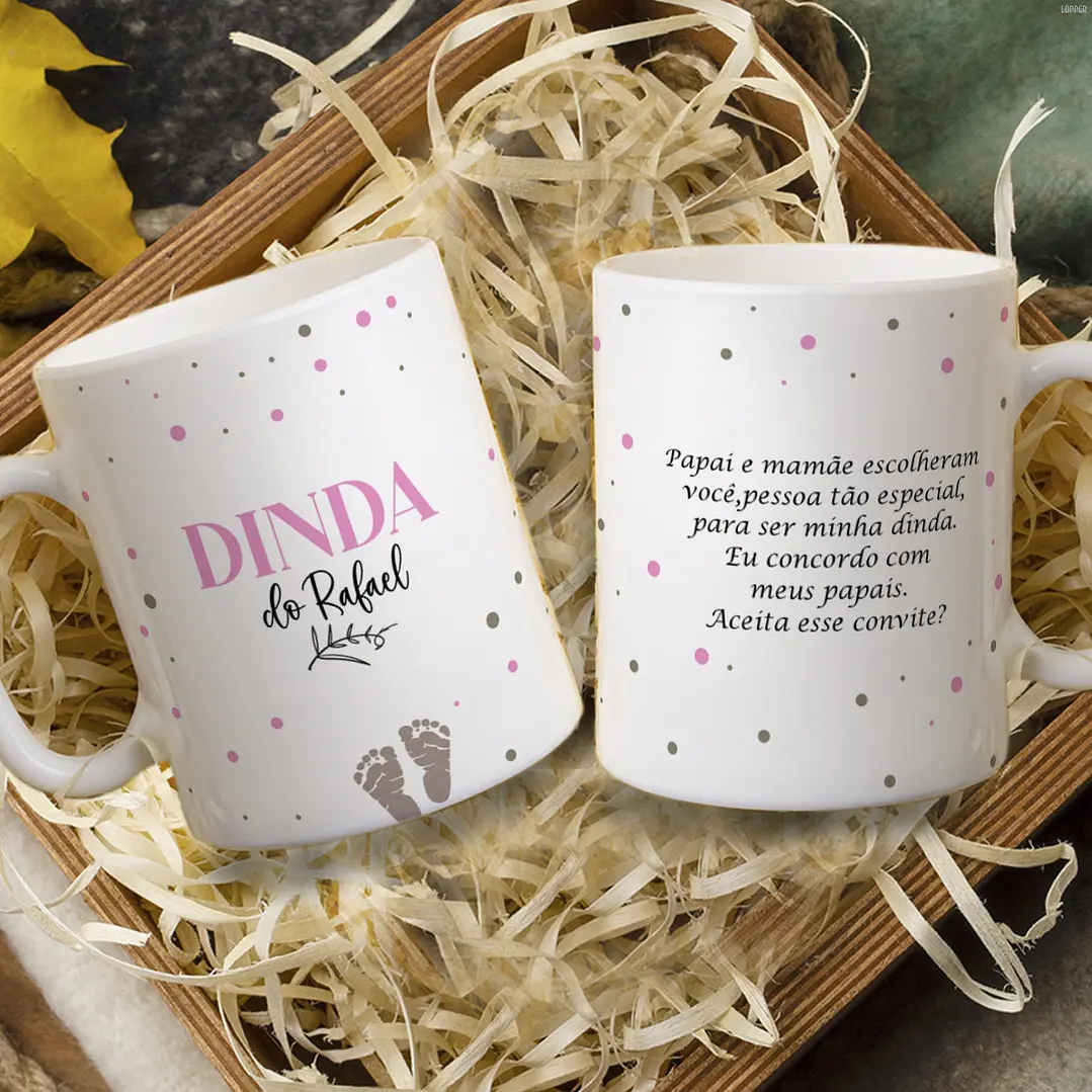 13 Artes para Caneca Convite Dindos Arquivo em Jpg 9