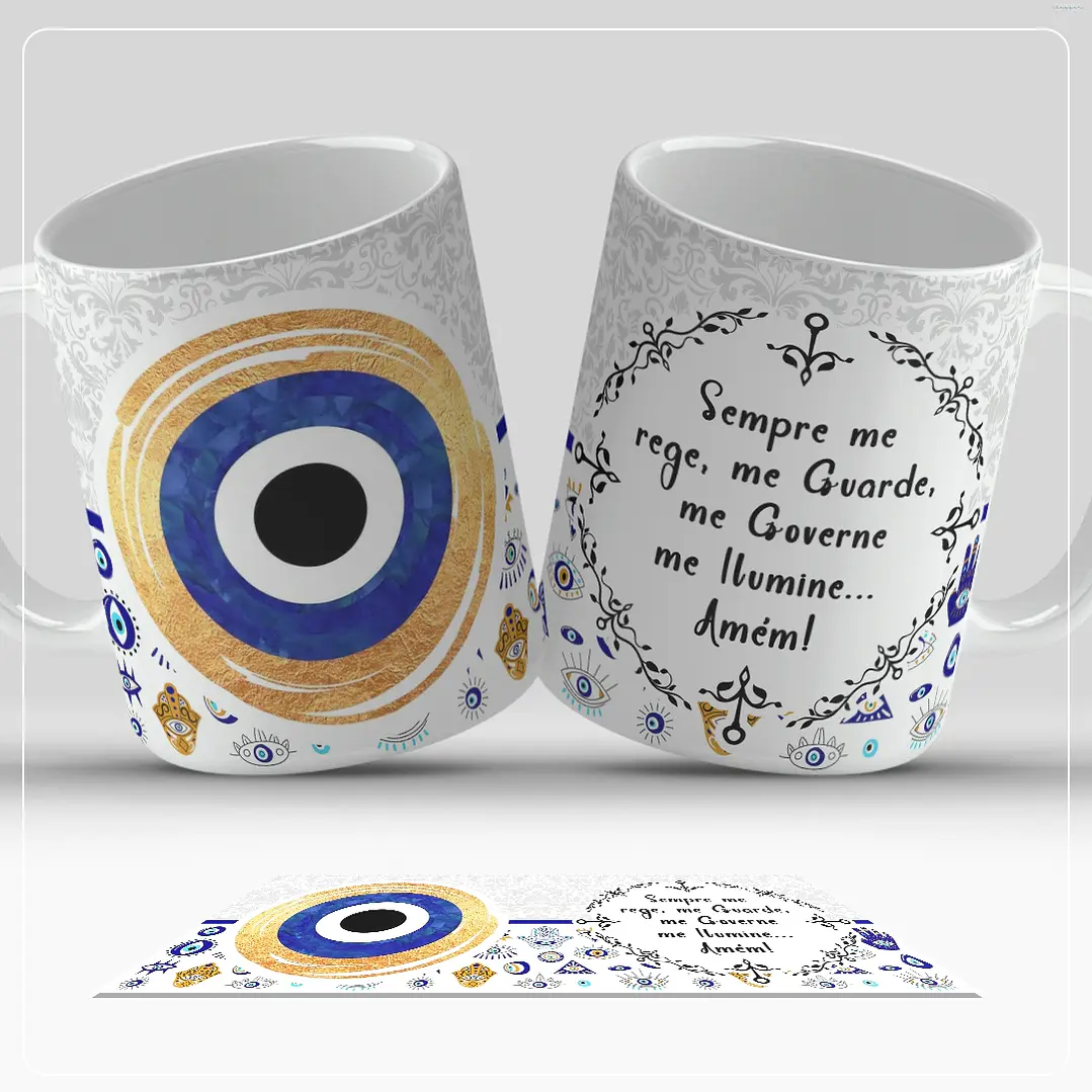 13 Artes para Caneca Olho Turco Arquivo em Jpg  5