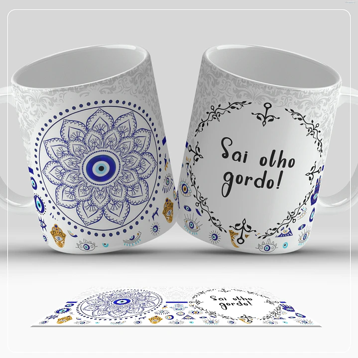 13 Artes para Caneca Olho Turco Arquivo em Jpg  6