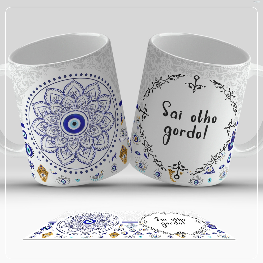 13 Artes para Caneca Olho Turco Arquivo em Jpg  6