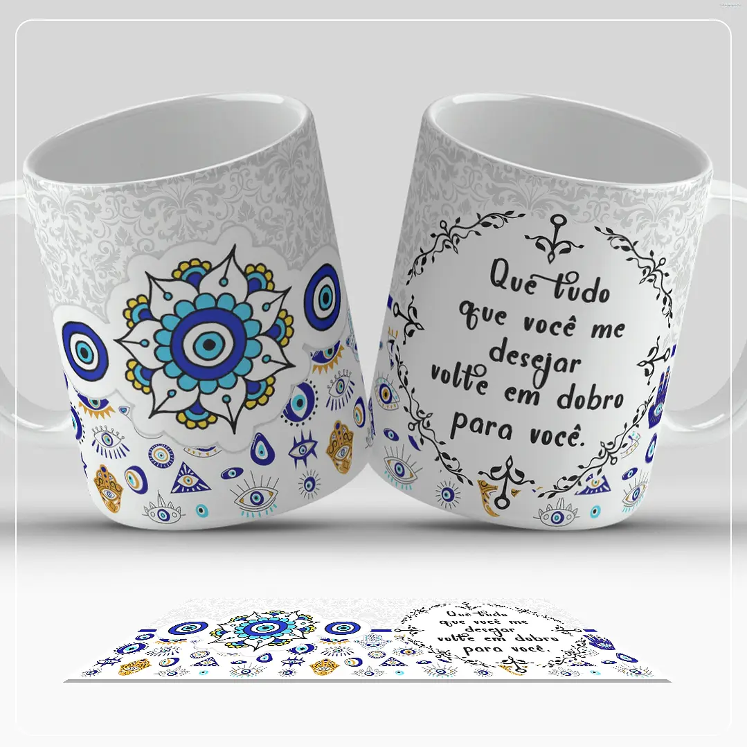 13 Artes para Caneca Olho Turco Arquivo em Jpg  11