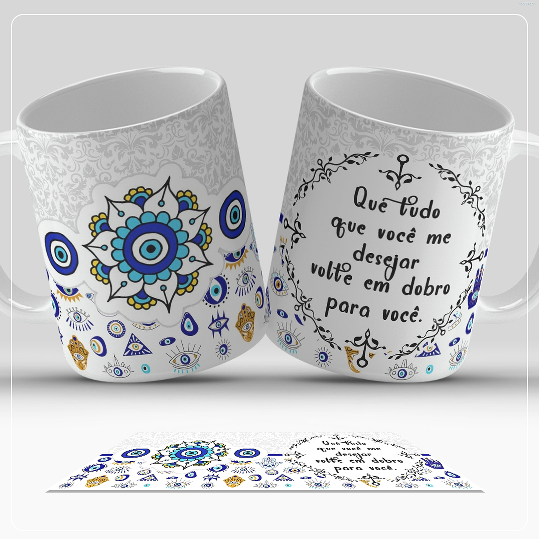 13 Artes para Caneca Olho Turco Arquivo em Jpg  11