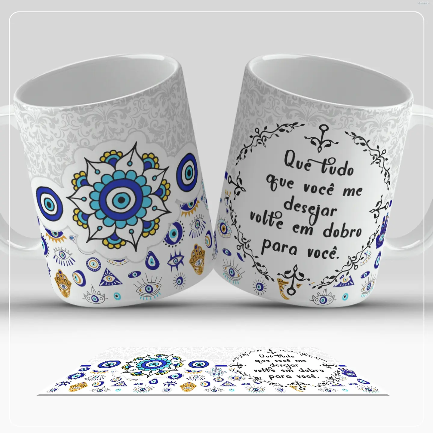 13 Artes para Caneca Olho Turco Arquivo em Jpg  11