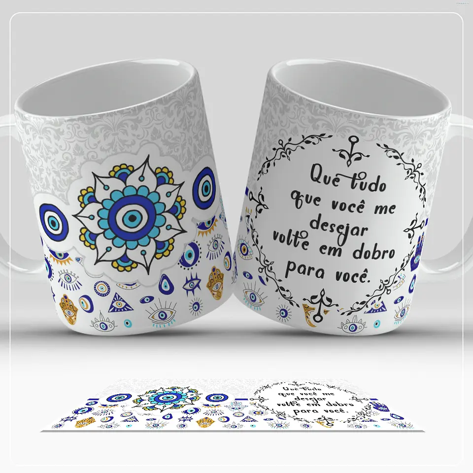 13 Artes para Caneca Olho Turco Arquivo em Jpg  11