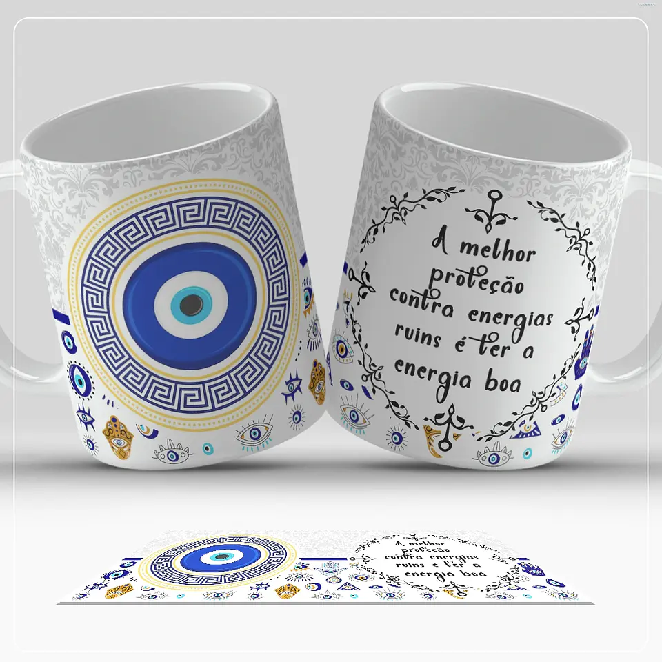13 Artes para Caneca Olho Turco Arquivo em Jpg  13
