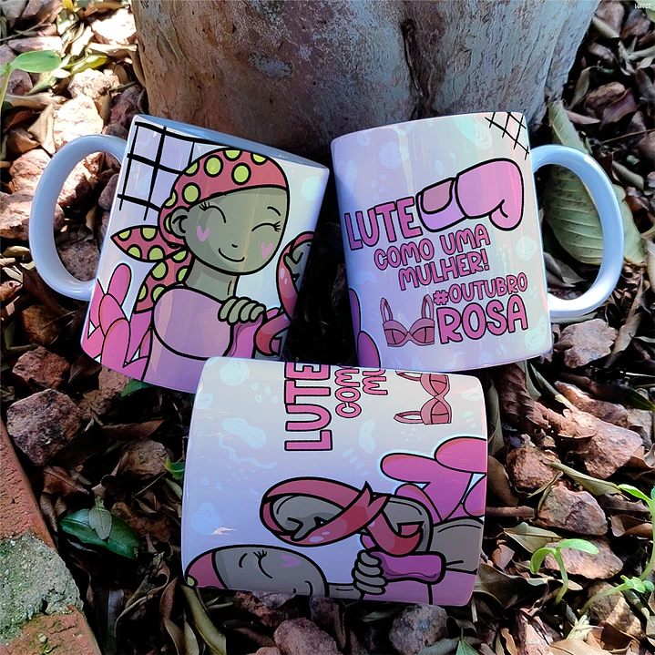 20 Artes para Caneca e Camisa Outubro Rosa Arquivo em Jpg 12