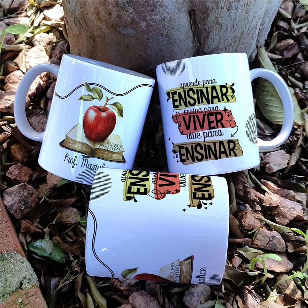 21 Artes para Caneca Capa para Agenda e Camisa Dia dos Professores Arquivo Editável 8