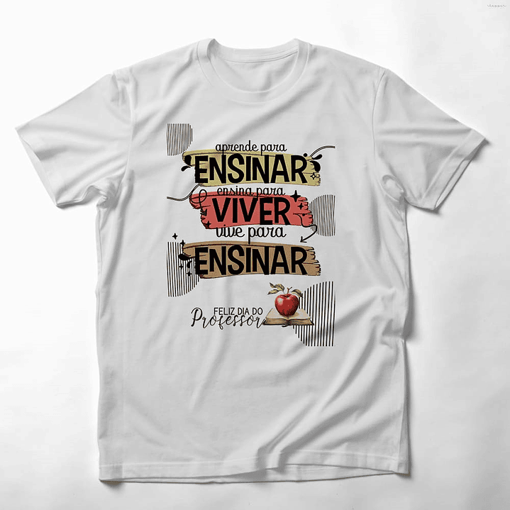 21 Artes para Caneca Capa para Agenda e Camisa Dia dos Professores Arquivo Editável 13