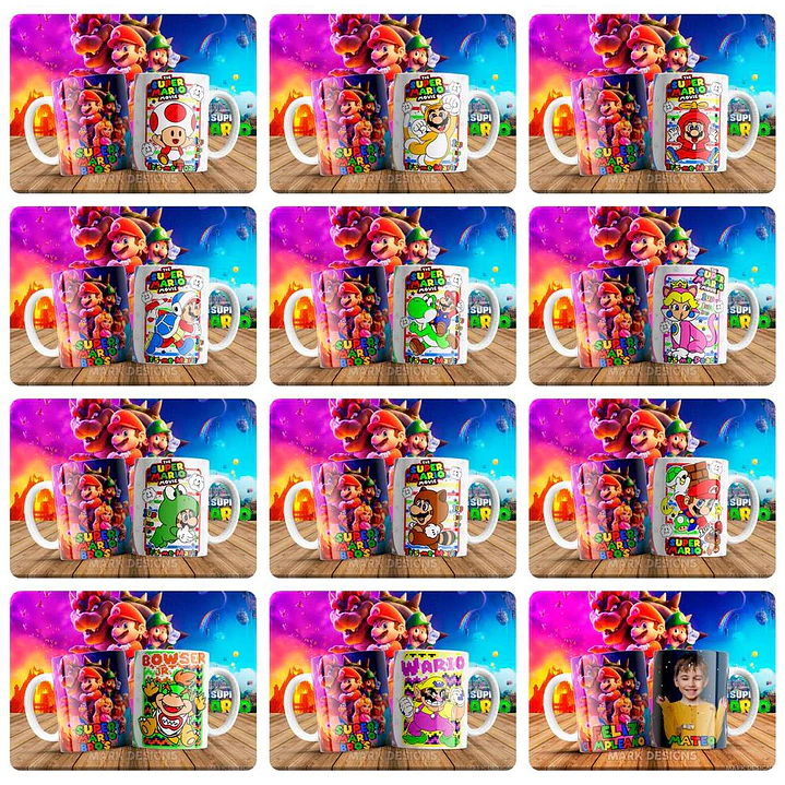 51 Artes para Caneca Super Mario Arquivo em Jpg 4