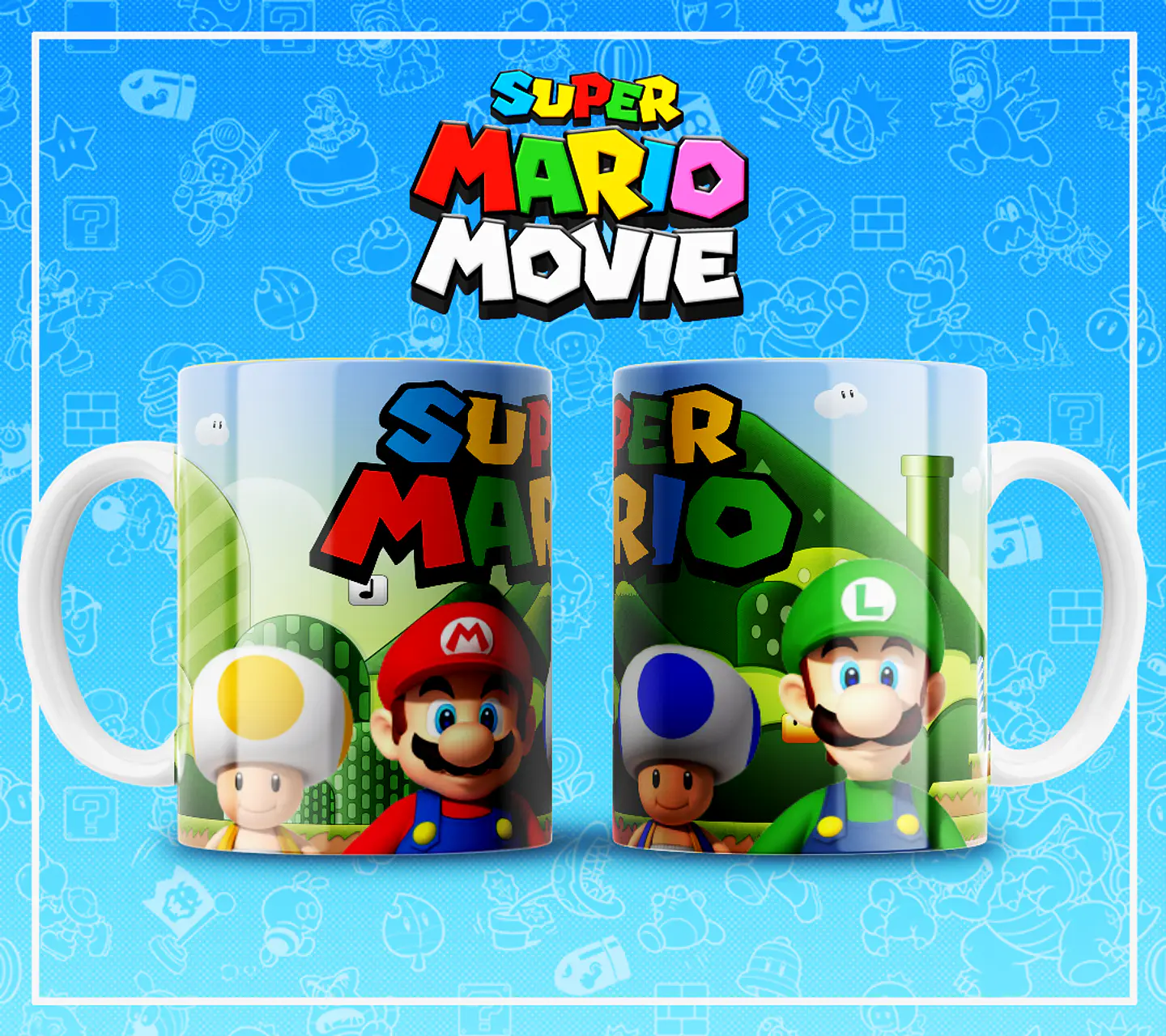 51 Artes para Caneca Super Mario Arquivo em Jpg 12