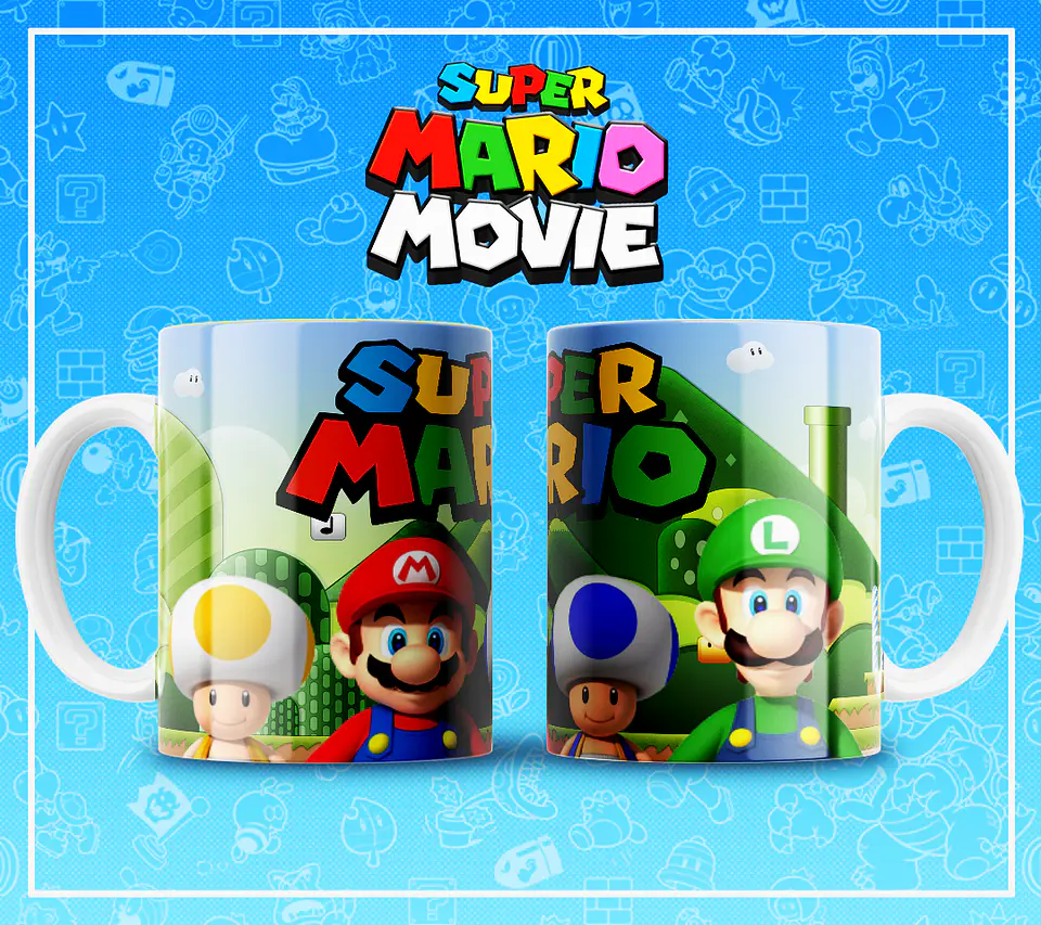 51 Artes para Caneca Super Mario Arquivo em Jpg 12