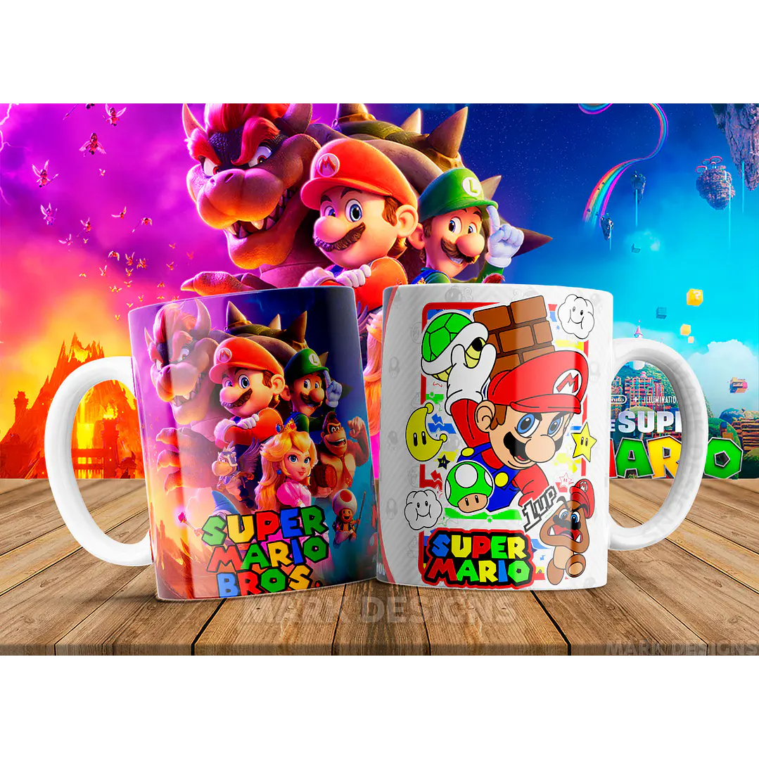 51 Artes para Caneca Super Mario Arquivo em Jpg 17