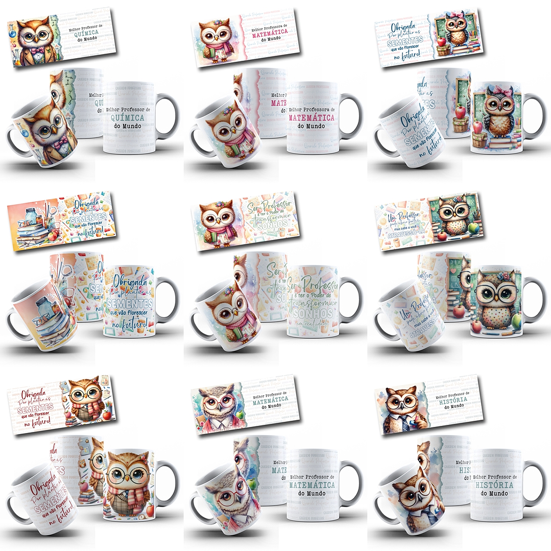 58 Artes para Caneca Dia dos Professores Coruja Arquivo em Jpg 4