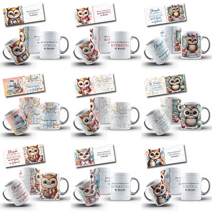 58 Artes para Caneca Dia dos Professores Coruja Arquivo em Jpg 4