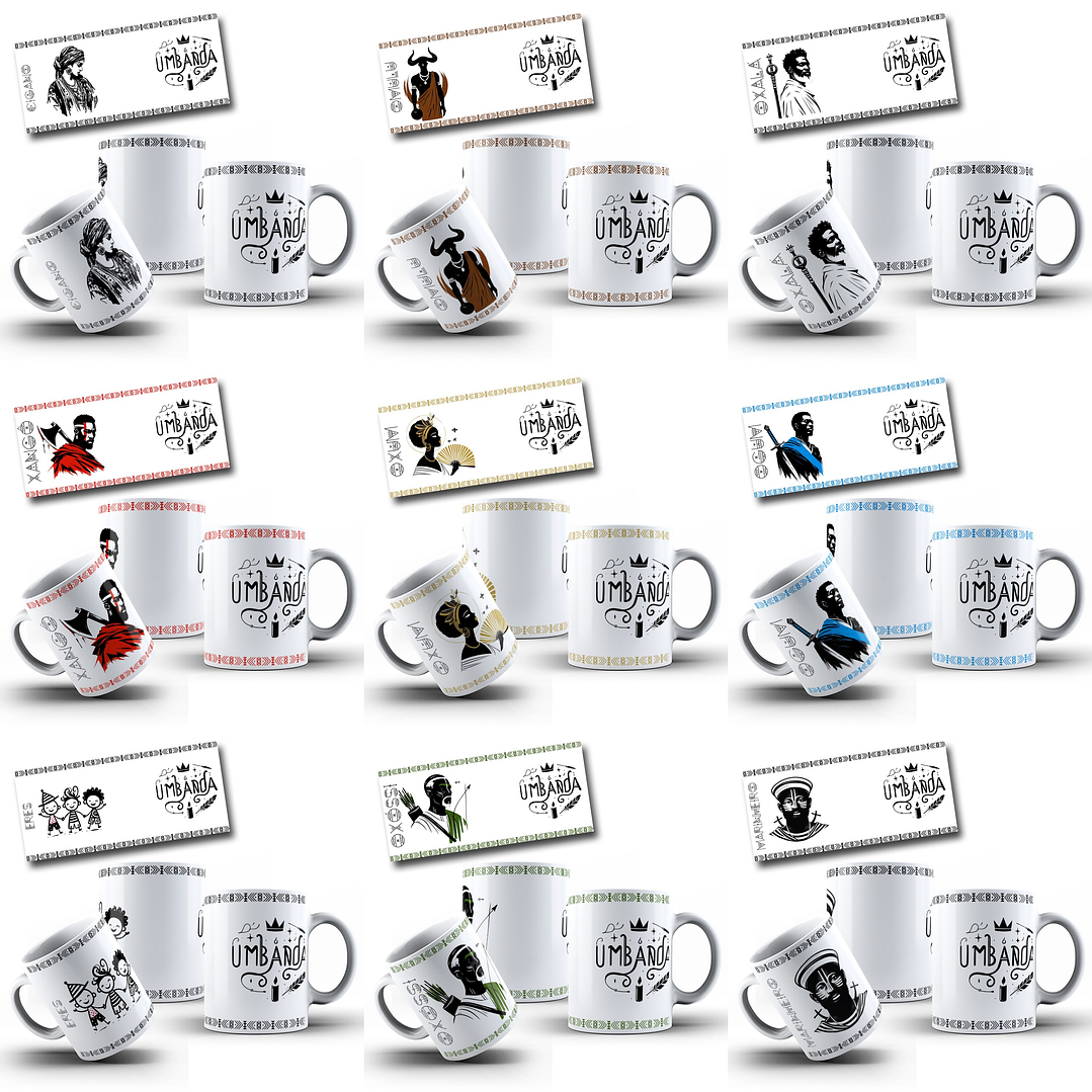 150 Artes para Caneca e Camisa Orixás Arquivo em Jpg  5