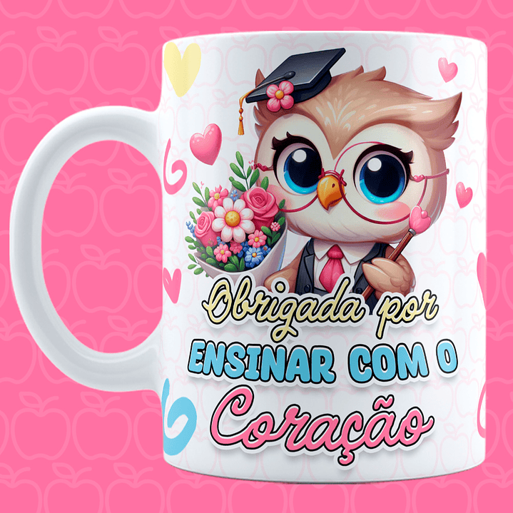 12 Artes para Canecas Dia dos Professores Coruja Arquivo em Jpg 10