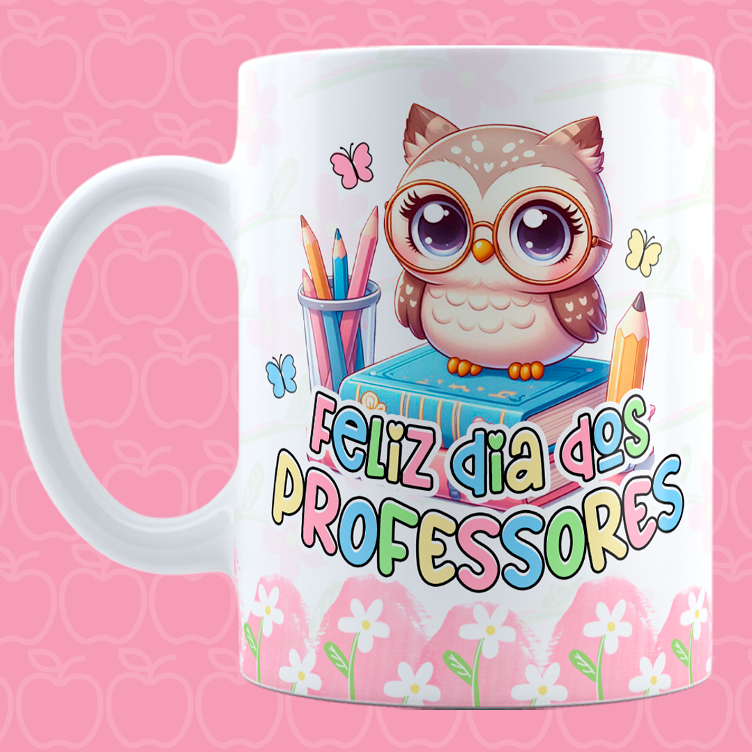 12 Artes para Canecas Dia dos Professores Coruja Arquivo em Jpg 12