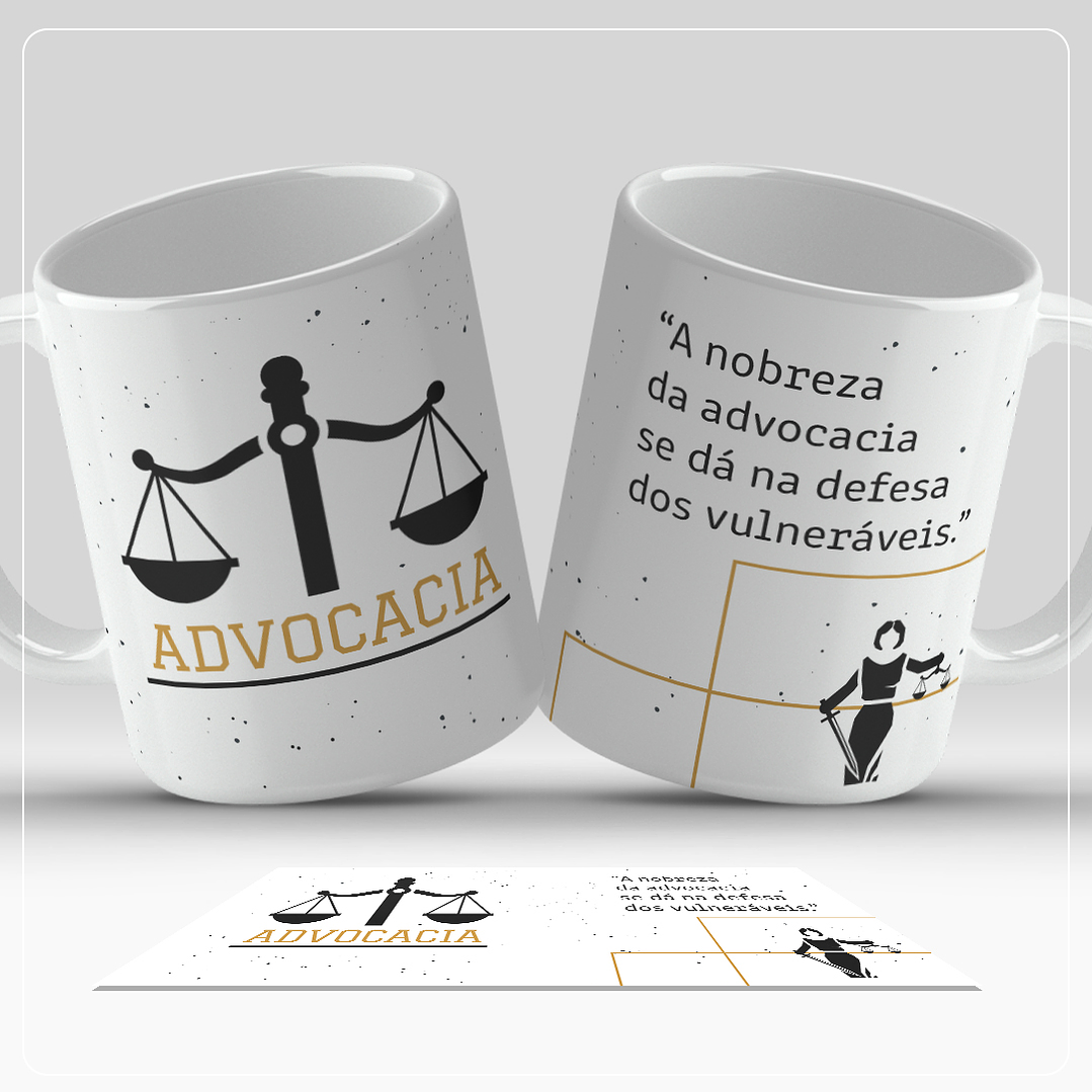 Arte Caneca Profissão Advogado Arquivo em Jpg  1