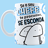 Arte Caneca Flork Bom Funcionário Se a sua Chefe te procurar, se esconda porque um bom funcionário é dificil de se achar Arquivo em Jpg 