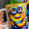 Arte Caneca Minions Gliter Arquivo em Jpg 