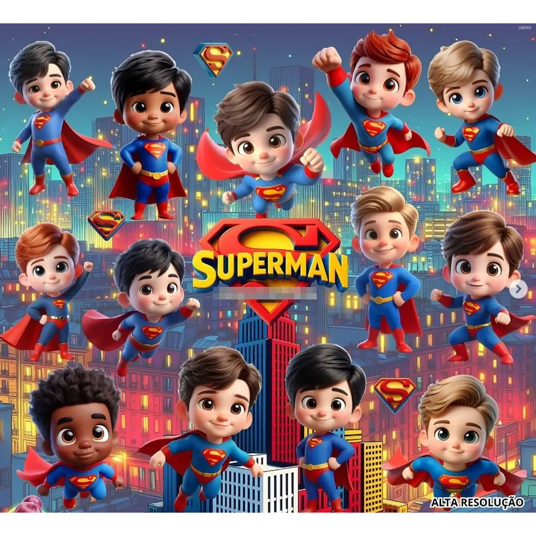 Kit Digital Super Man em Png  1