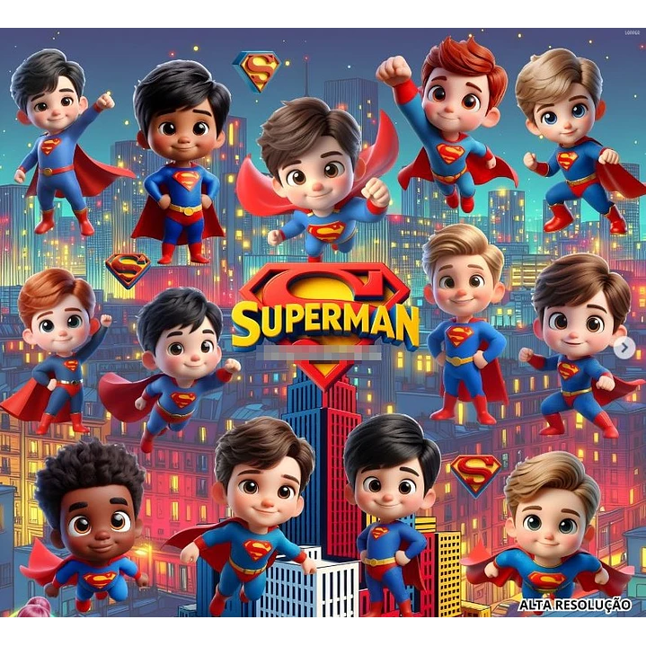 Kit Digital Super Man em Png  1