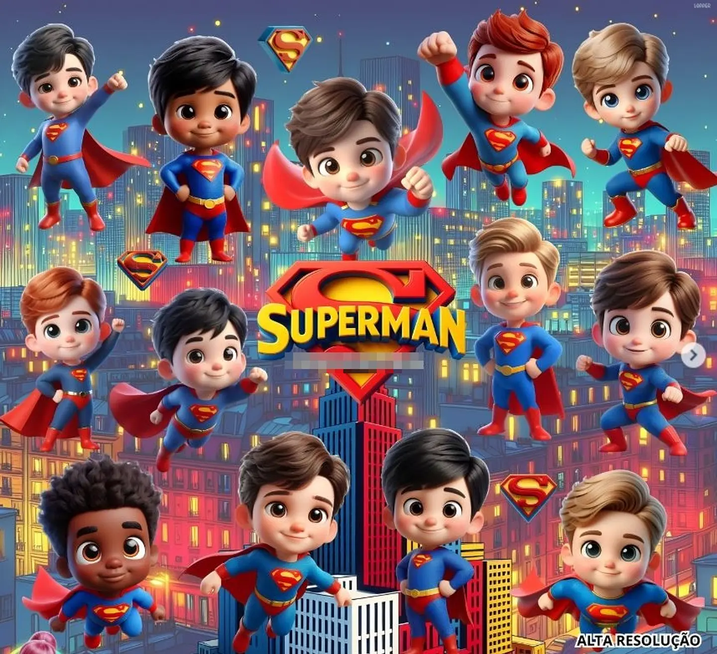 Kit Digital Super Man em Png  1