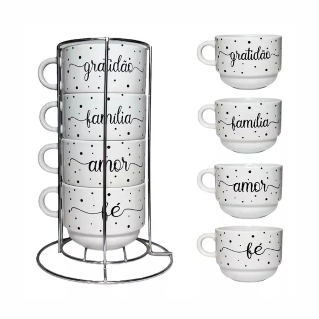 Arte Elementos Caneca Gratidão Família Fé Respeito Arquivo Png e Pdf 2