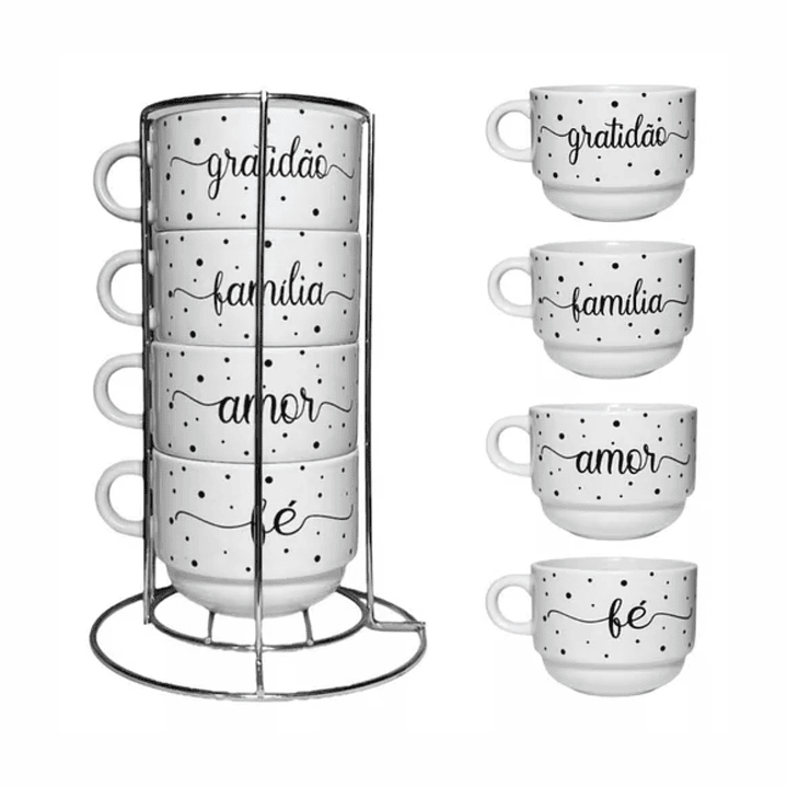 Arte Elementos Caneca Gratidão Família Fé Respeito Arquivo Png e Pdf 2