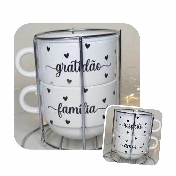Arte Elementos Caneca Gratidão Família Fé Respeito Arquivo Png e Pdf 1