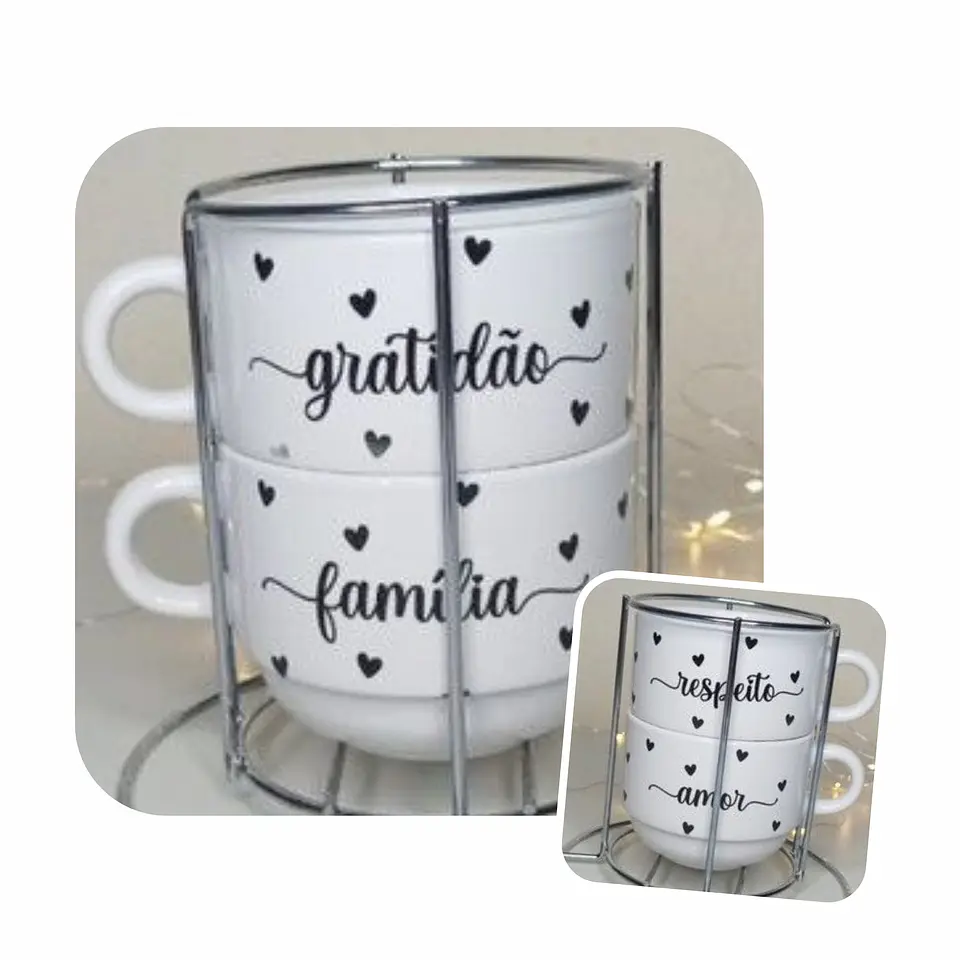 Arte Elementos Caneca Gratidão Família Fé Respeito Arquivo Png e Pdf 1