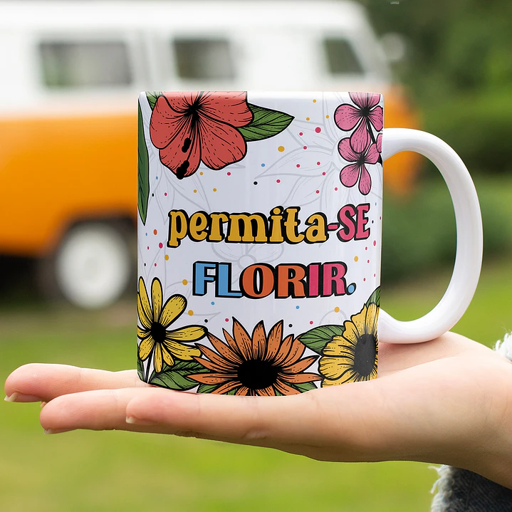 5 Artes Caneca Floresça Frases Arquivo Editável 3