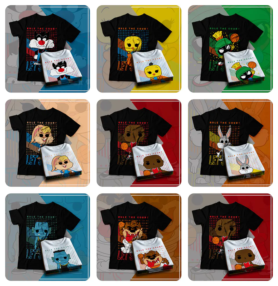 8 Artes Camisa Space Jam Arquivo em Pdf 1