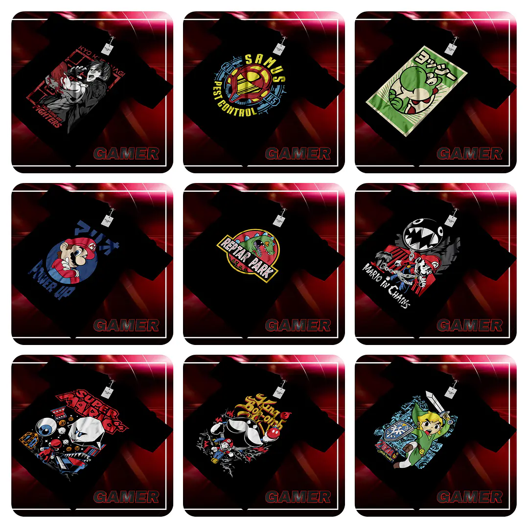 25 Artes Camisa Gamer Geek Arquivo em Png 3