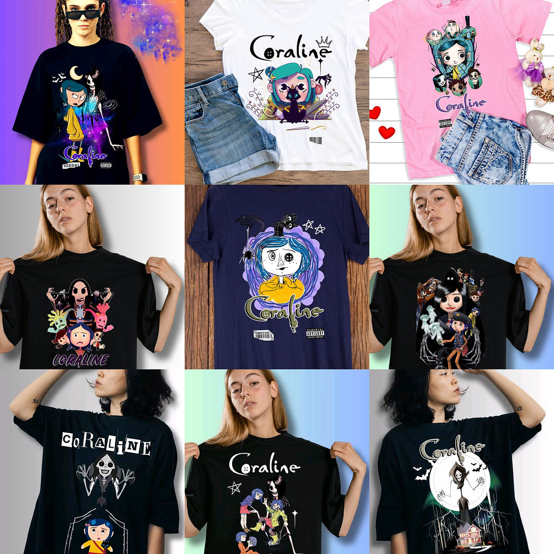 35 Artes Camisa Coraline Arquivo em Png 1