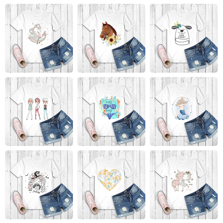 82 Artes Camisa Meninas Mulher Arquivo em Png 1