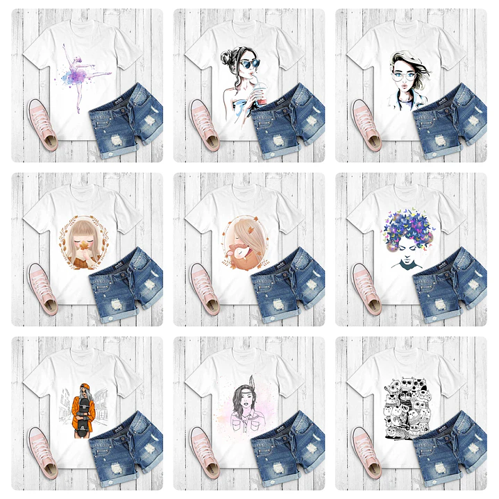 82 Artes Camisa Meninas Mulher Arquivo em Png 4
