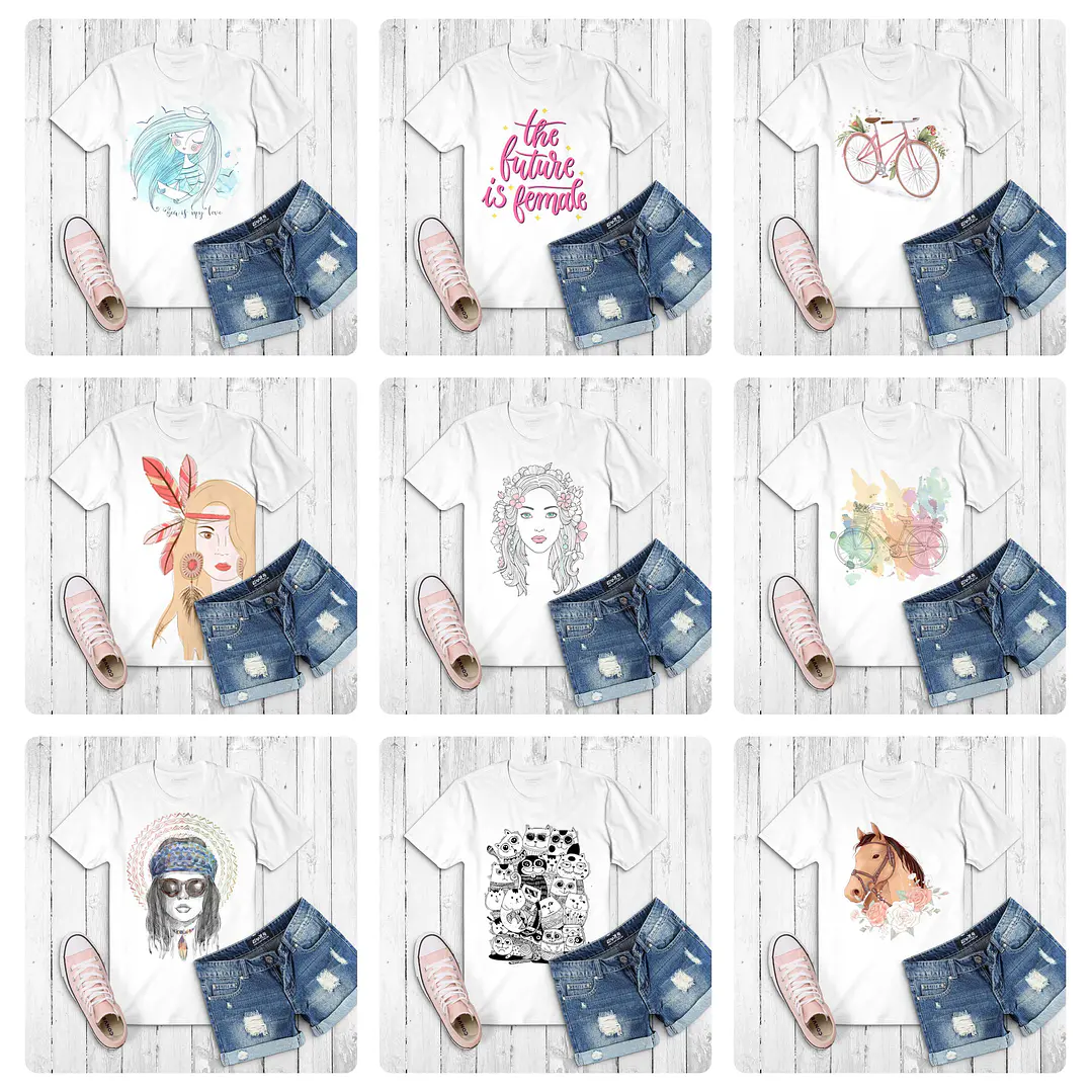 82 Artes Camisa Meninas Mulher Arquivo em Png 9