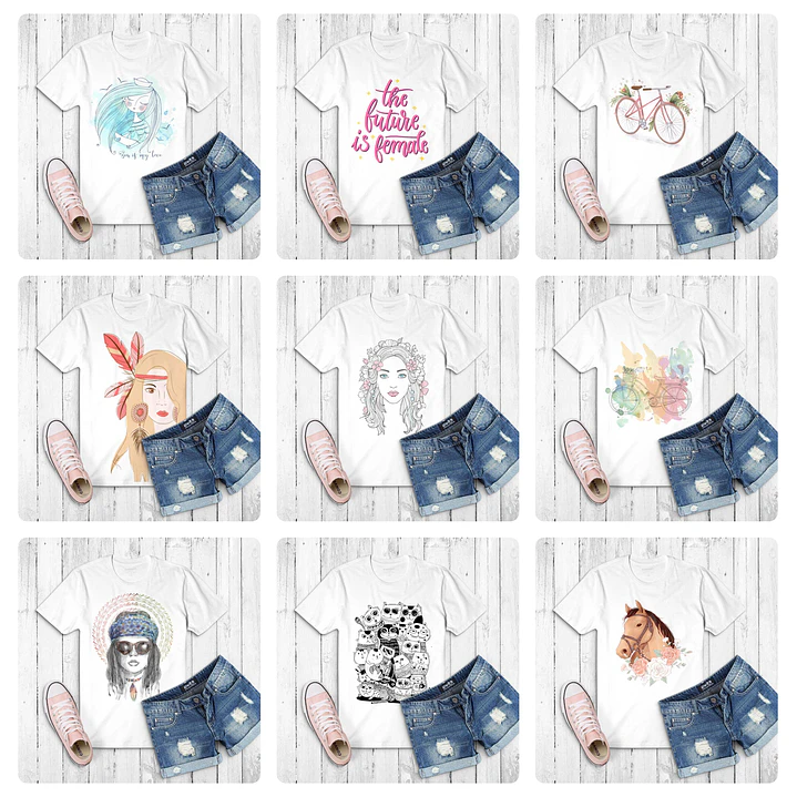 82 Artes Camisa Meninas Mulher Arquivo em Png 9