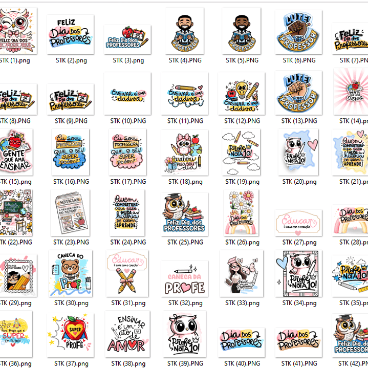 Kit Digital Dia dos Professores em Png 4