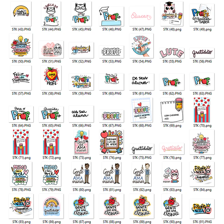 Kit Digital Dia dos Professores em Png 3