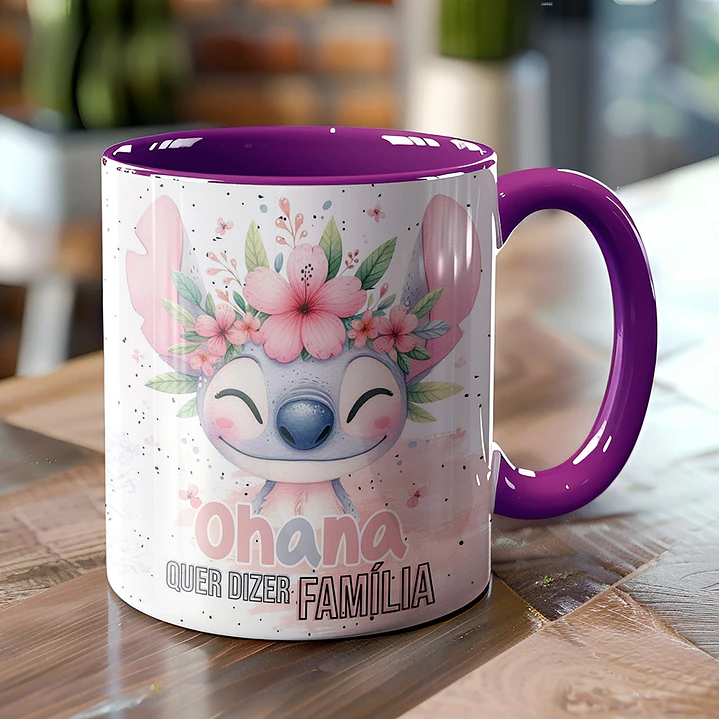 6 Artes para Canecas Ohana Stitch Arquivo em Jpg  1